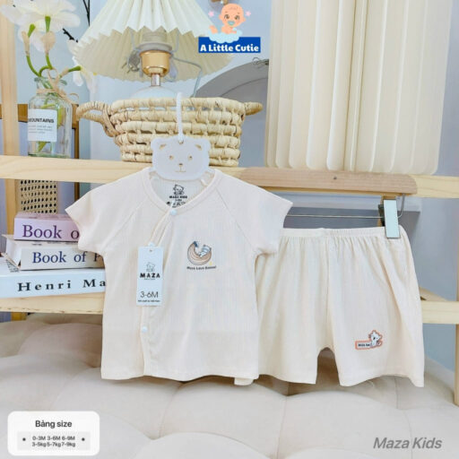 Bộ Quần Áo Cộc Sơ Sinh, Bộ Quần Đùi Áo Cộc Cho Bé Vải Tăm Lạnh BQA028 - A LITTLE CUTIE - Hình ảnh 13