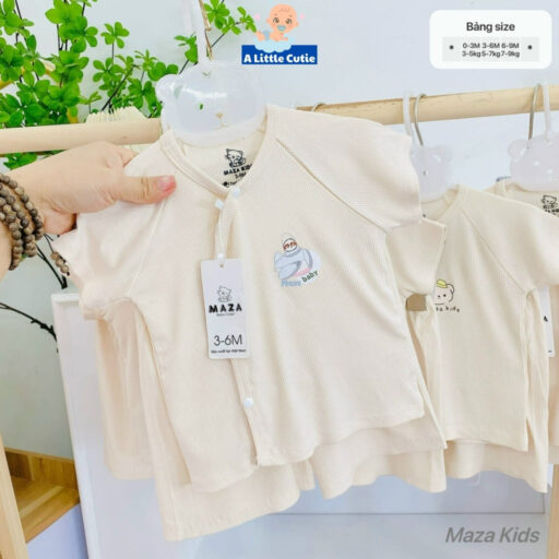 Bộ Quần Áo Cộc Sơ Sinh, Bộ Quần Đùi Áo Cộc Cho Bé Vải Tăm Lạnh BQA028 - A LITTLE CUTIE - Hình ảnh 16