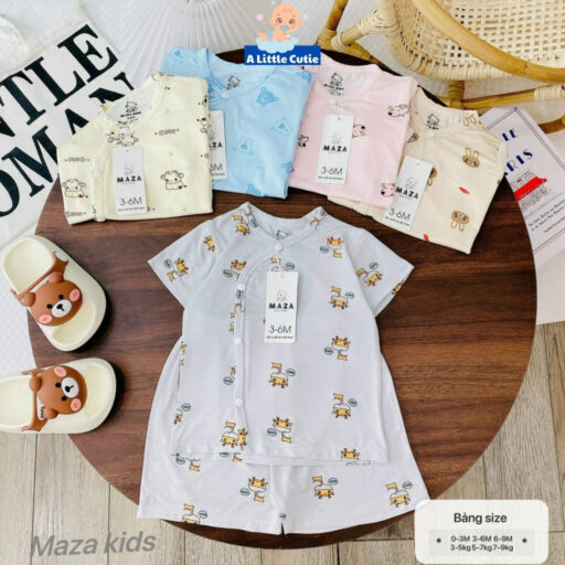 Bộ Cộc Sơ Sinh Bé Trai Bé Gái, Quần Đùi Áo Cộc Cho Bé Vải Petit BQA029 - Hình ảnh 13