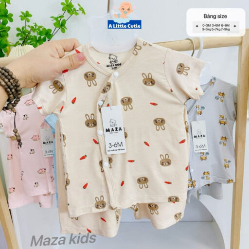 Bộ Cộc Sơ Sinh Bé Trai Bé Gái, Quần Đùi Áo Cộc Cho Bé Vải Petit BQA029 - Hình ảnh 12