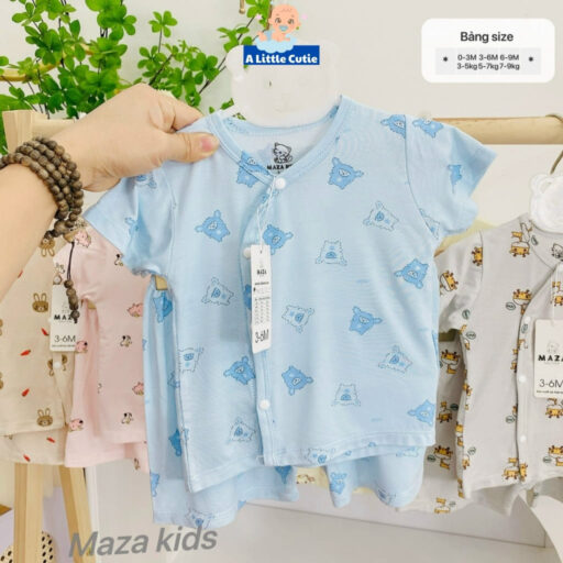 Bộ Cộc Sơ Sinh Bé Trai Bé Gái, Quần Đùi Áo Cộc Cho Bé Vải Petit BQA029 - Hình ảnh 14