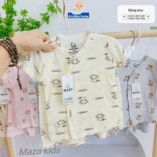 Bộ Cộc Sơ Sinh Bé Trai Bé Gái, Quần Đùi Áo Cộc Cho Bé Vải Petit BQA029 - Hình ảnh 15