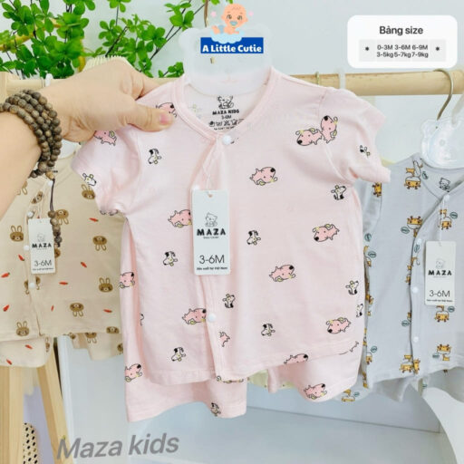 Bộ Cộc Sơ Sinh Bé Trai Bé Gái, Quần Đùi Áo Cộc Cho Bé Vải Petit BQA029 - Hình ảnh 16