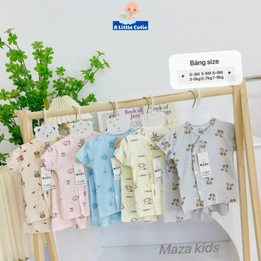 Bộ Cộc Sơ Sinh Bé Trai Bé Gái, Quần Đùi Áo Cộc Cho Bé Vải Petit BQA029 - Hình ảnh 2