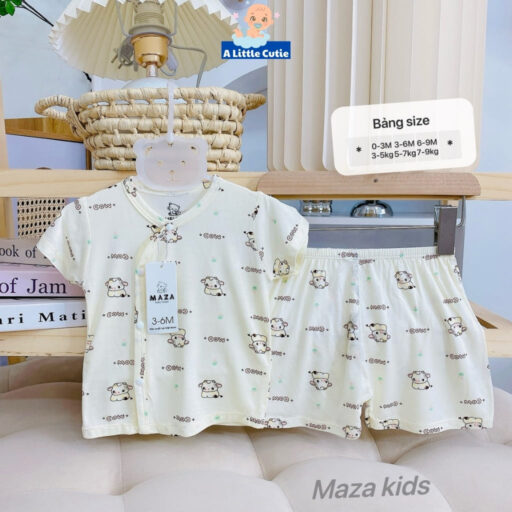 Bộ Cộc Sơ Sinh Bé Trai Bé Gái, Quần Đùi Áo Cộc Cho Bé Vải Petit BQA029 - Hình ảnh 20