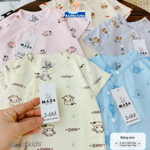 Bộ Cộc Sơ Sinh Bé Trai Bé Gái, Quần Đùi Áo Cộc Cho Bé Vải Petit BQA029 - Hình ảnh 9