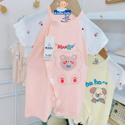Bodysuit cho bé, body sơ sinh mặc hè vải petit - Hình ảnh 7