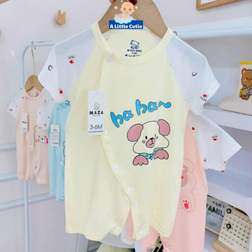 Bodysuit cho bé, body sơ sinh mặc hè vải petit - Hình ảnh 6