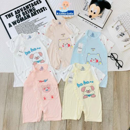 Bodysuit cho bé, body sơ sinh mặc hè vải petit - Hình ảnh 3