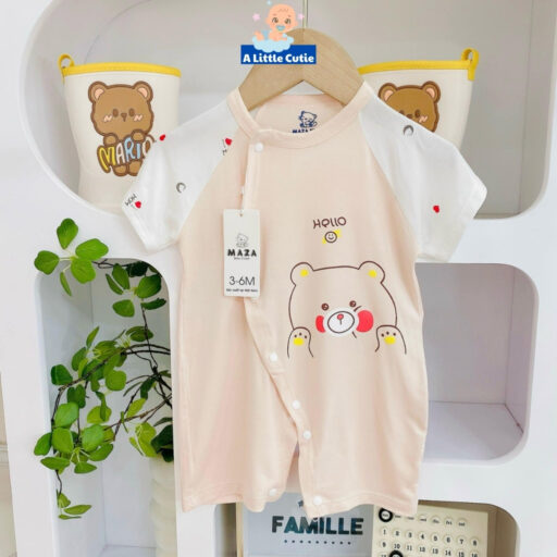 Bodysuit cho bé, body sơ sinh mặc hè vải petit - Hình ảnh 12