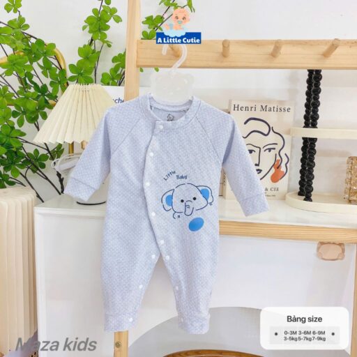 Bodysuit cho bé, body dài tay vải Nỉ nhung nền màu in họa tiết - Hình ảnh 14