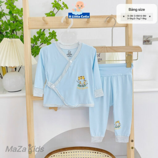 Bộ quần áo sơ sinh, quần áo bé trai bé gái dài tay Vải Modal BQA032 - A LITTLE CUTIE