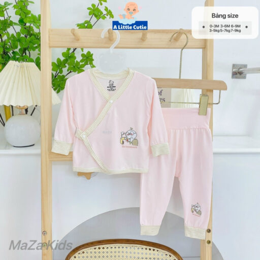 Bộ quần áo sơ sinh, quần áo bé trai bé gái dài tay Vải Modal BQA032 - A LITTLE CUTIE - Hình ảnh 12