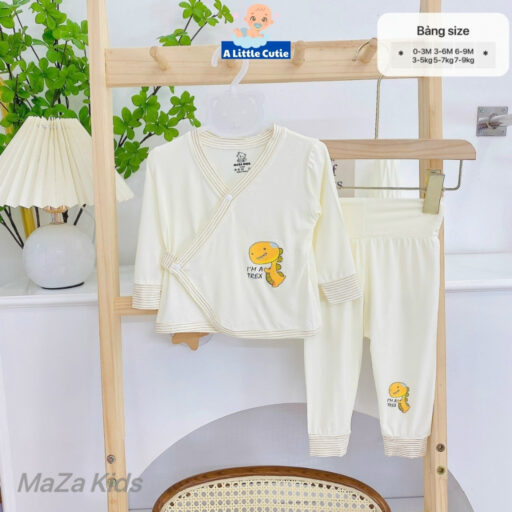 Bộ quần áo sơ sinh, quần áo bé trai bé gái dài tay Vải Modal BQA032 - A LITTLE CUTIE - Hình ảnh 13