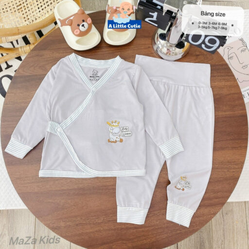 Bộ quần áo sơ sinh, quần áo bé trai bé gái dài tay Vải Modal BQA032 - A LITTLE CUTIE - Hình ảnh 15