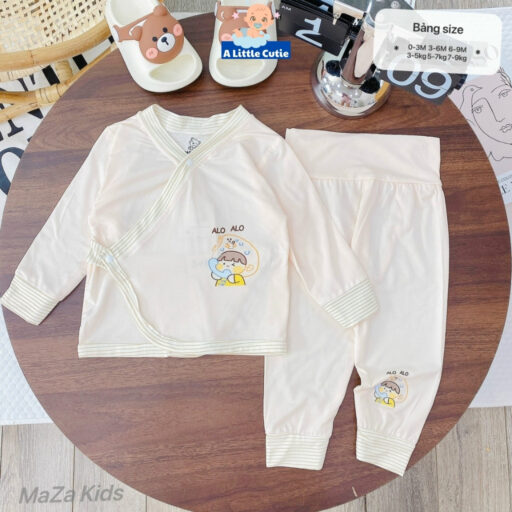 Bộ quần áo sơ sinh, quần áo bé trai bé gái dài tay Vải Modal BQA032 - A LITTLE CUTIE - Hình ảnh 16