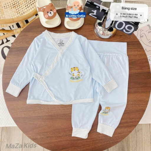 Bộ quần áo sơ sinh, quần áo bé trai bé gái dài tay Vải Modal BQA032 - A LITTLE CUTIE - Hình ảnh 17