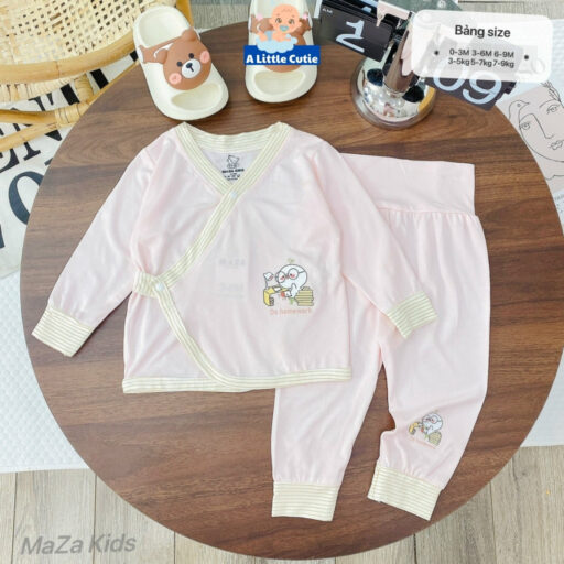 Bộ quần áo sơ sinh, quần áo bé trai bé gái dài tay Vải Modal BQA032 - A LITTLE CUTIE - Hình ảnh 19