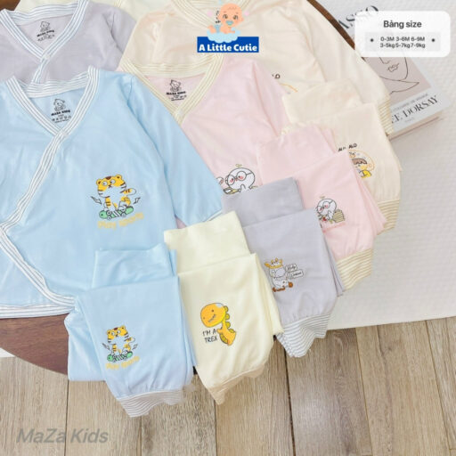Bộ quần áo sơ sinh, quần áo bé trai bé gái dài tay Vải Modal BQA032 - A LITTLE CUTIE - Hình ảnh 6